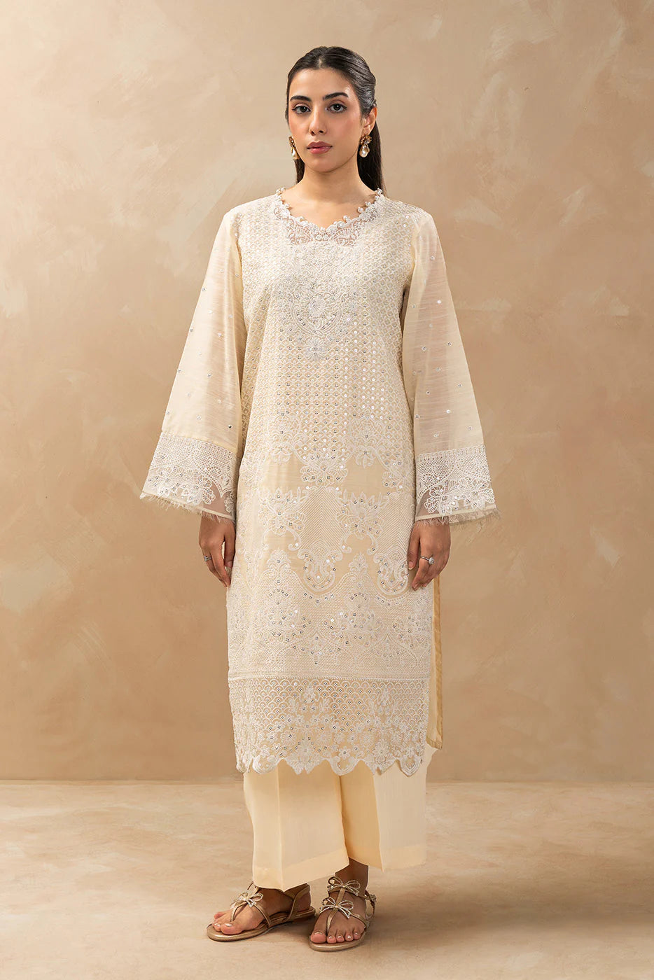 2 PIECE EMBROIDERED MONARK SUIT (LUXURY-PRET)