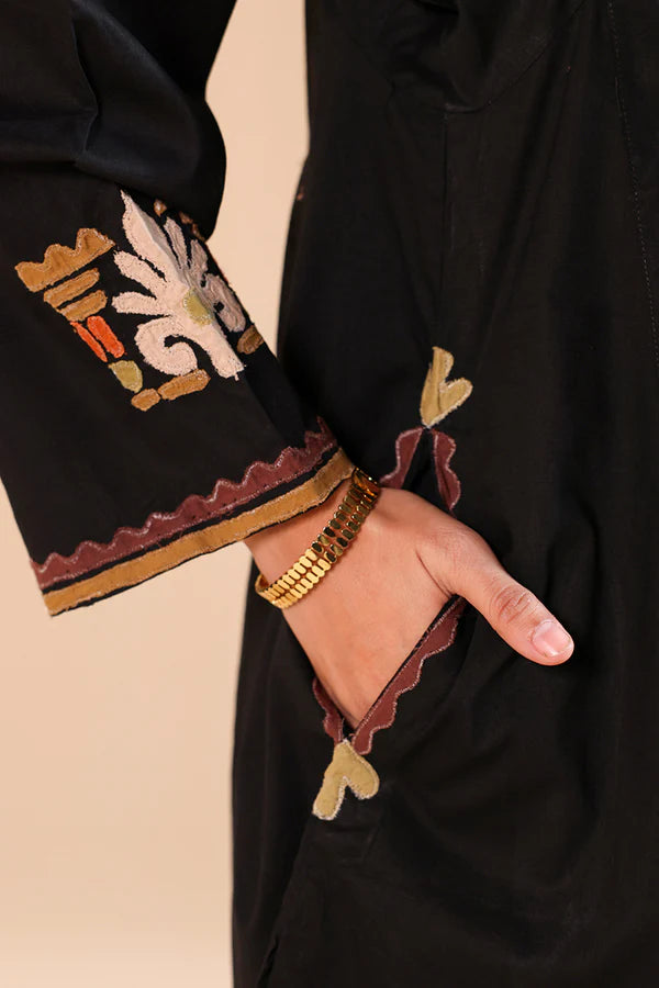 African Collage Appliqued Kurta