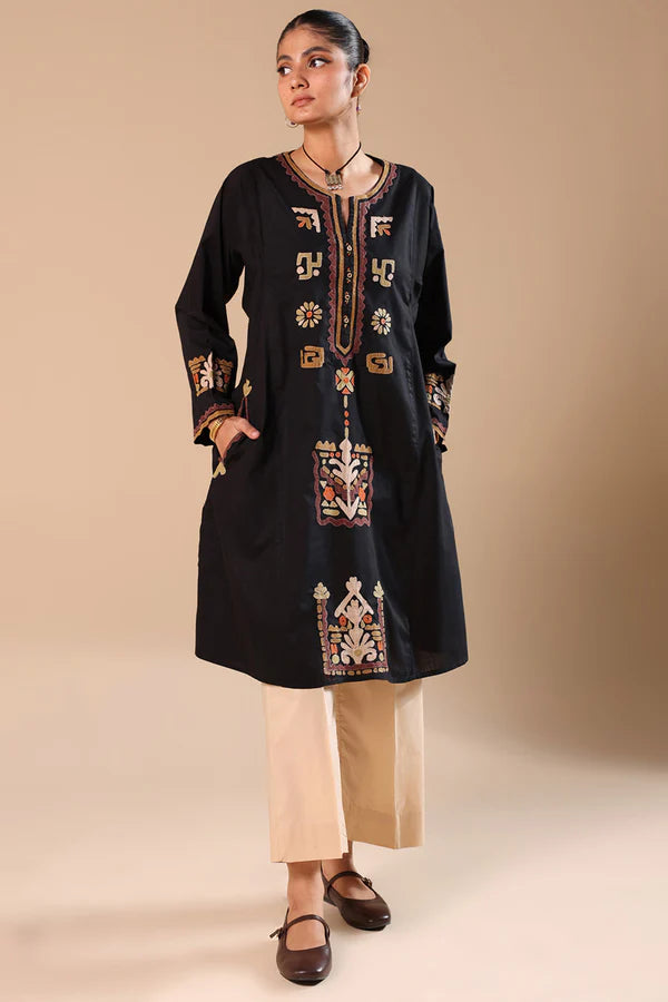 African Collage Appliqued Kurta